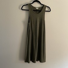 Madewell Women S Olive Green Soft Jersey Casual Highpoint Swing Tank Dress