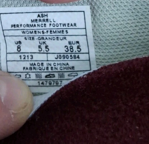 Scarpe Merrell Mary Jane donna taglia 8 grigie casual passeggio scuola college