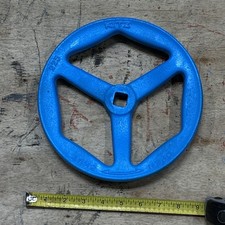 Gate Valve Hand Wheel Mfr Kitz, Iron, 8.75” Diam, Center Hole 0.73” Square