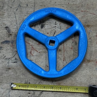 Gate Valve NRS Hand Wheel Mfr Kitz, Iron, 8.75  Diam, Center Hole 0.73  Sq