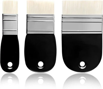 DECORDWELL Breite Malpinsel 3 Stück Acryl Flachpinsel, Nylon Pinsel Acryl, Pinsel Breit