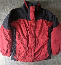 LL BEAN Red INSULATED WINTER JACKET Snow Ski Coat Kids 18 XL Distressed