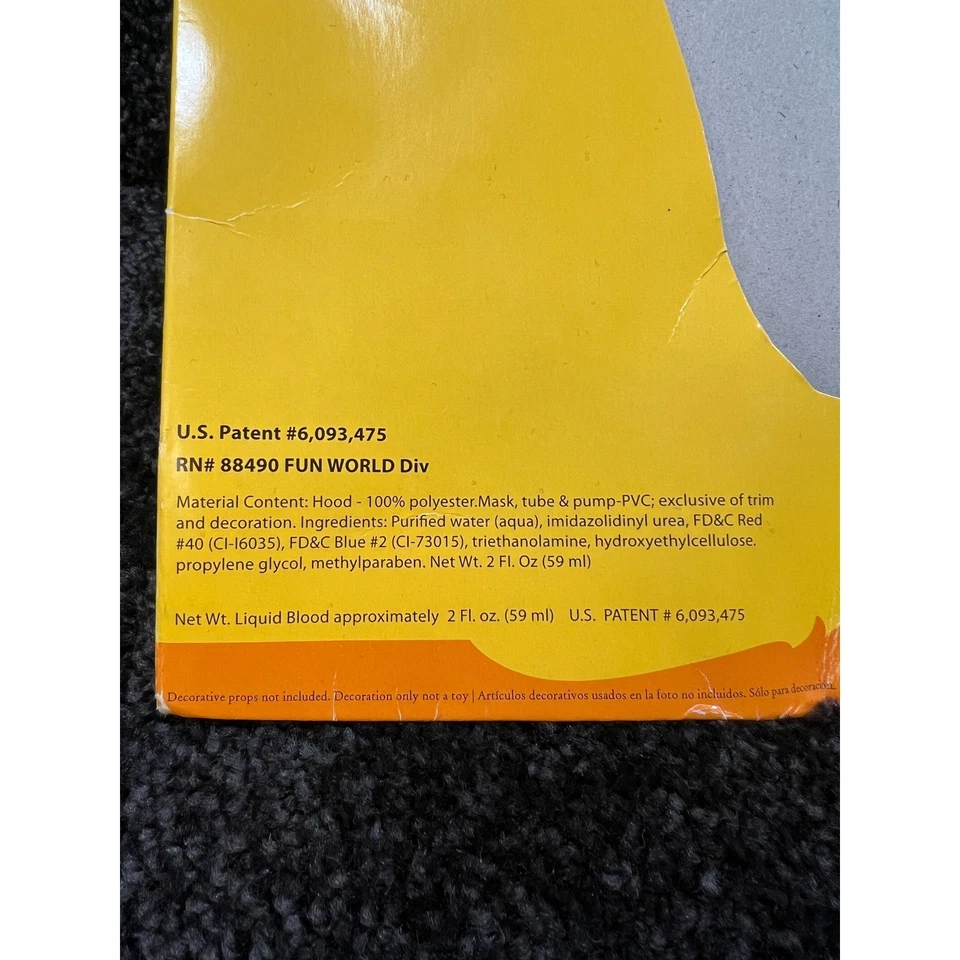 Bleeding Scream Mask Original 1997 Miramax Films Fun World New in Package - Image 3 of 4