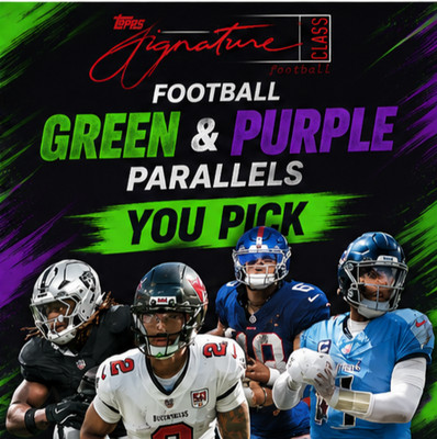 2025-26 Topps Signature Class Football - Green & Purple Parallels  - You Pick!