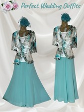 KIRSTEN KROG & LINEA RAFFAELLI SIze 20 22  Turquoise Mother Of The Bride Outfit