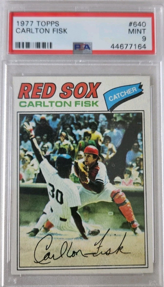 1977 Topps #640 Carlton Fisk PSA 9 MINT !!