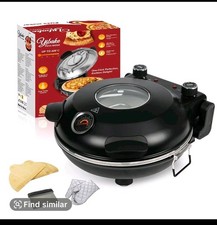 Electric Pizza Oven with Adjustable Thermostat | 420°C Indoor Pizza Maker 1200W