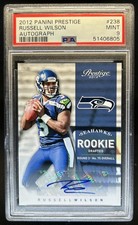 2012 Panini Prestige Russell Wilson Auto RC #/499 Seahawks PSA 9 Rookie