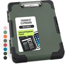 Toughest Clipboard with Storage, Internal Pen Pouch Included, Letter/ A4 Size, S