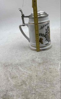 Vintage Alwe Multicolor Porcelain Peter German Beer Stein With Lid