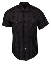 Dixxon Flannel Company The Darkness SS Pearl Snap Bamboo Shirt Size M NEW