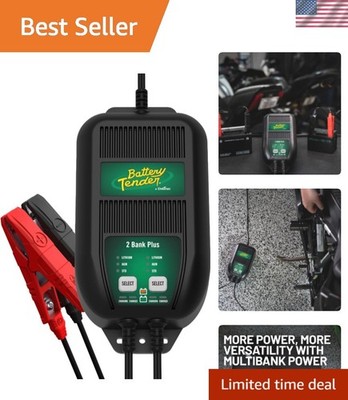 Plus 2 Bank Multibank Charger - 2.5 AMP 1.25 AMPs Per Bank - Smart 12V Multi ...