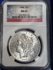 1888-P Morgan Silver Dollar MS 63 NGC Uncirculated $1 Coin Special Flag Label
