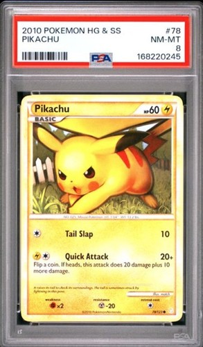 Pikachu graded PSA 8 for sale on eBay