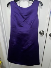 Kay Unger Evening Dress Size 10 Purple Short Dress With Bow Back Prom Homecoming