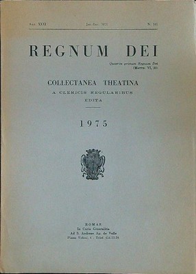 REGNUM DEI JAN-DEC 1975 N.101 AA.VV.  1975  BROSSURA