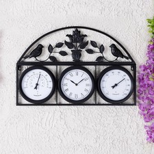 Charles Bentley Rutland Outdoor Triple Faced Wall Clock 66cm