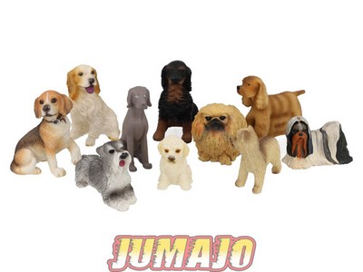LC7 Set 10 Hunde Harz 6 bis 10 cm: Shih Tzu, Pekinger, Brack, Labrit