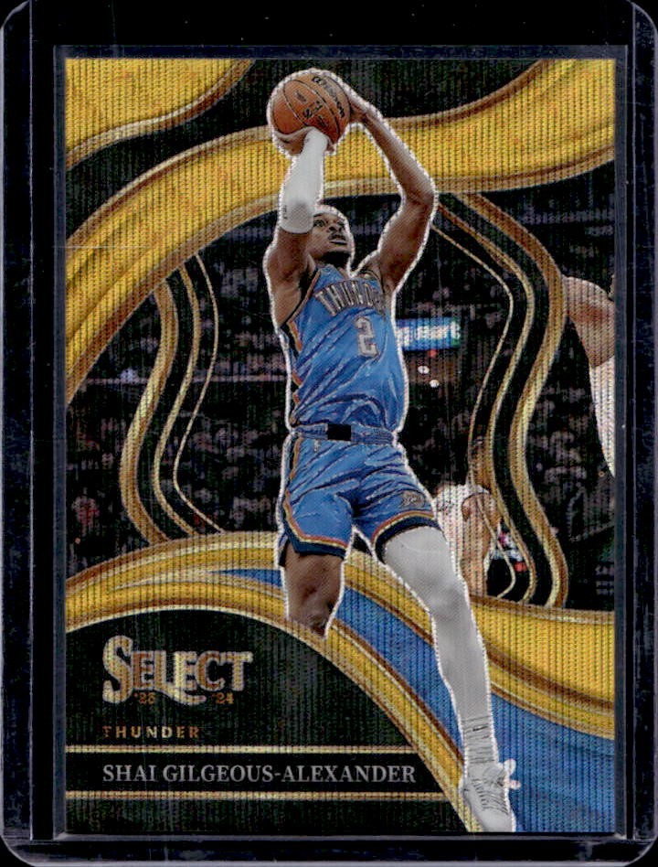 2023-24 Select Shai Gilgeous-Alexander Gold Wave Prizm Courtside #6/10