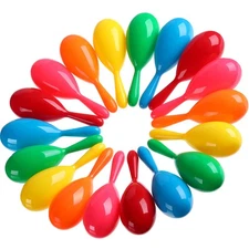 30 Pieces Mini Maracas Fiesta Mexican Maraca Shakers Colorful Noise Maker Pla...