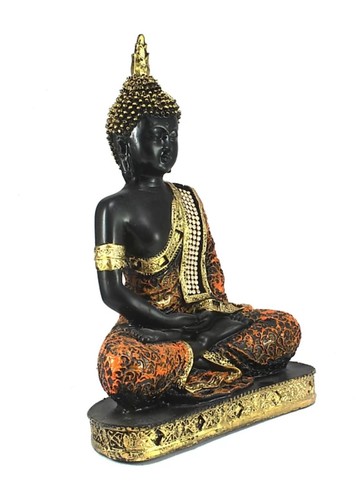 Serenity Embodied: Resin Buddha Statue, Golden and Black colour, Enlightened - Picture 3 of 5
