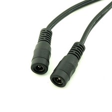 1x DC Power Adapter Flat Wire Cable 5.5x2.1mm Female to Female for CCTV Camera