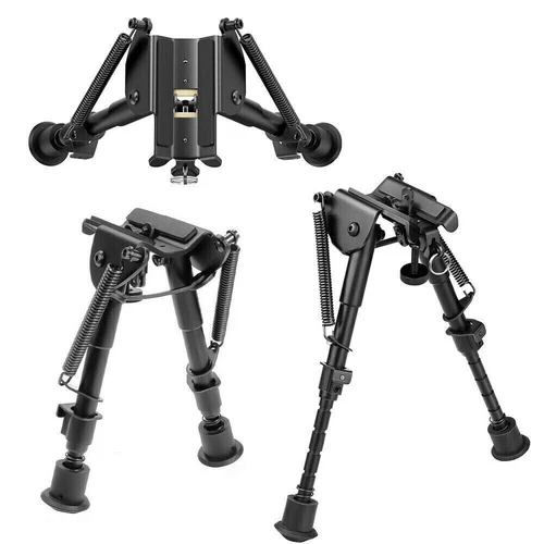 6-9" Hunting Rifle Bipod with 20mm Picatinny Rail Mount Adapter - Picture 1 of 8