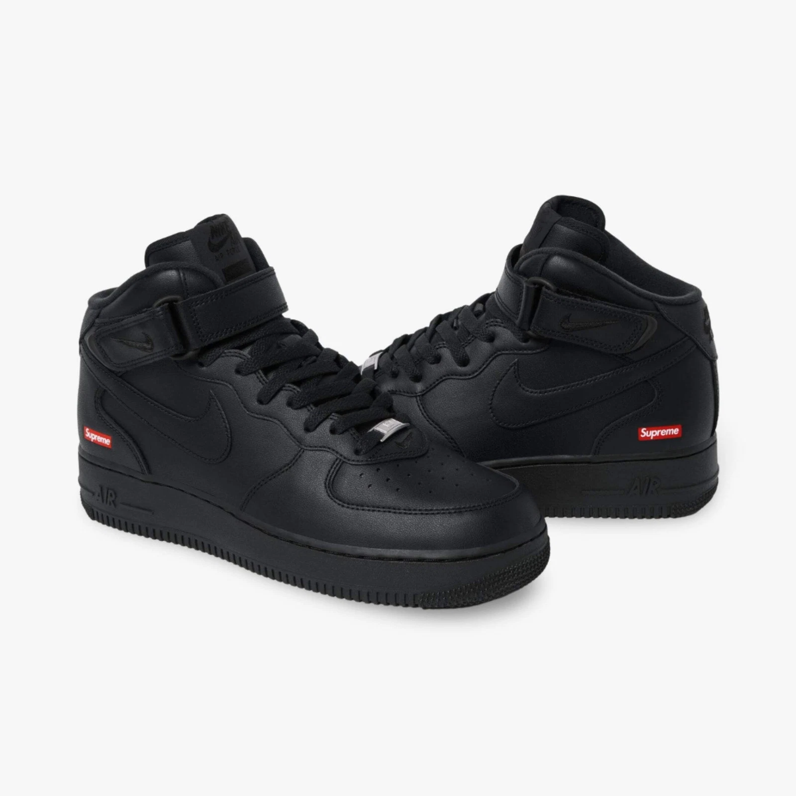 (Homme) Nike Air Force 1 Mid SP x Supreme « Box Logo » Noir (2024) FZ8784 001 Sne