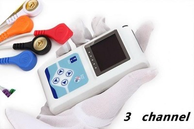 TLC9803 3 Lead Dynamic ECG/EKG System 24H Recorder Analyzer System PC SoftwareCE