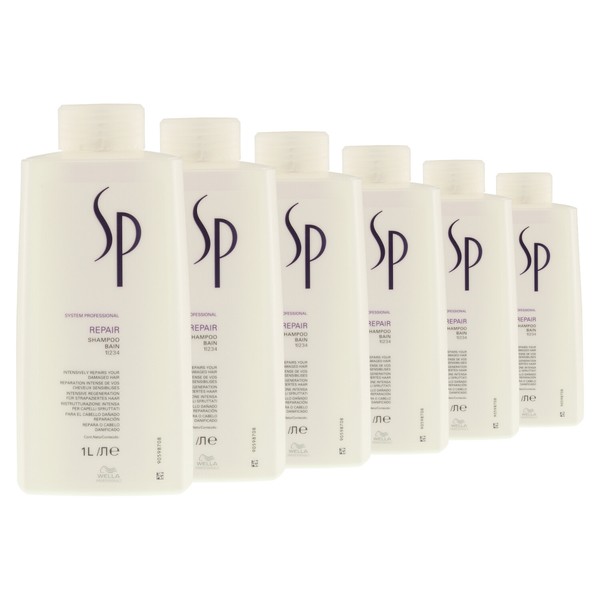 Wella Sp Repair Shampoo Regenerierendes Shampoo Strapaziertes Haar 6X 1000 Ml-image