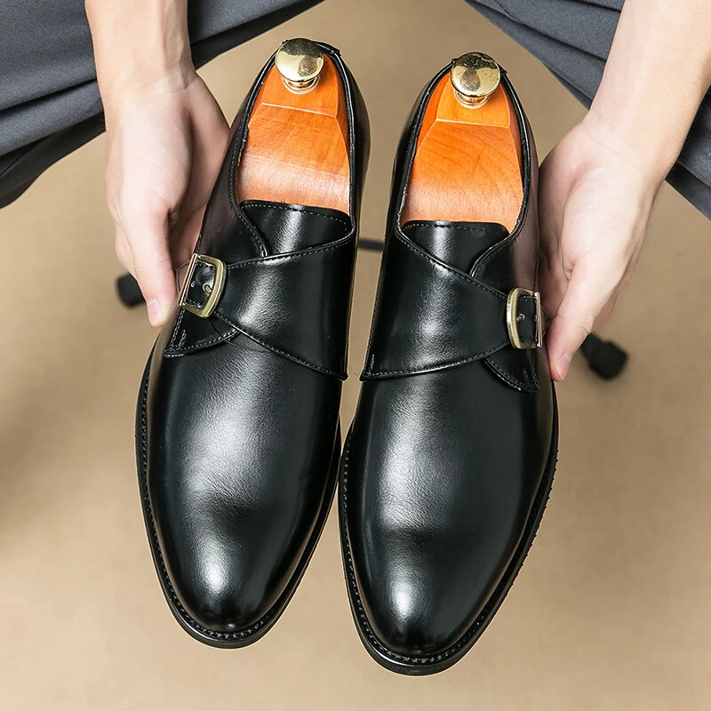 Wood Heel Men's Shoes Formal Dress Shoes Career Oxford Shoes | eBay