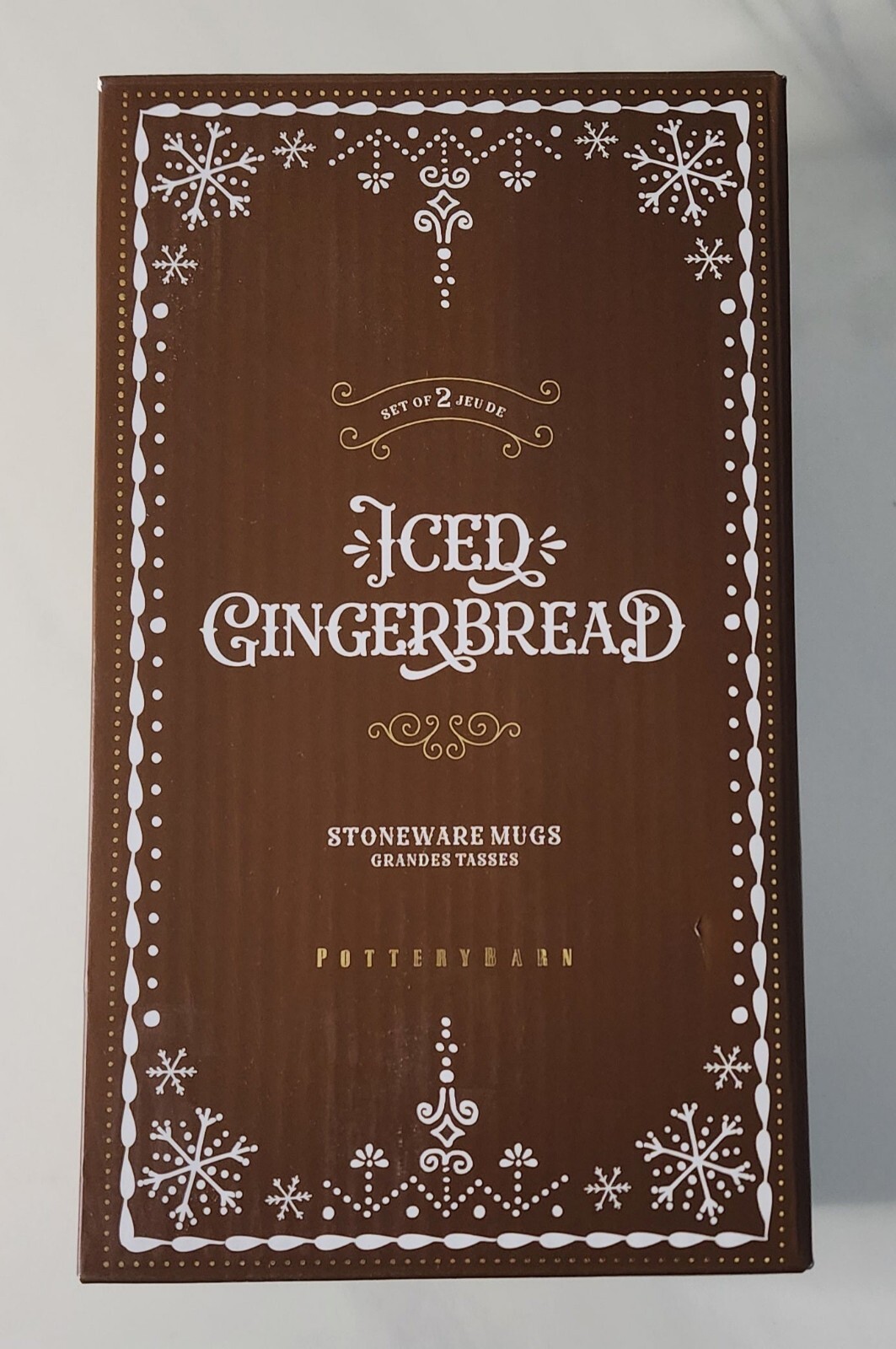 Festive Gingerbread Pottery Barn Mug Set of 2 for Hot Cocoa Lovers Gift