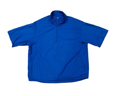 Vintage NIKE Golf Pullover Windbreaker Mens XL Blue 1/4 Zip Short Sleeve  Swoosh - Main Image