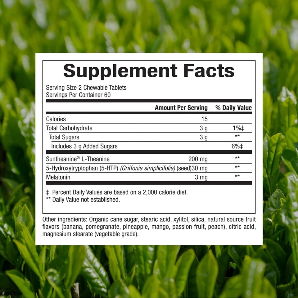 Natural Factors, Stress-Relax Tranquil Sleep Masticable, 120 unidades (Pack de 1)  Foto 2 de 4