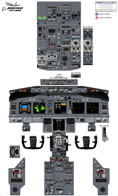 Boeing 737-800 mit 600/700 Diffs Cockpit Poster