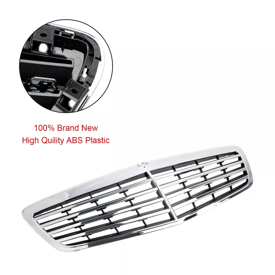 Parrilla superior delantera para Mercedes-Benz Clase S W221 2010-13 S550 S600 S65 S63 AMG Foto 4 de 4