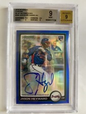 2010 Bowman Chrome Jayson Heyward Blue Refractor RC Auto /250 BGS Mint 9