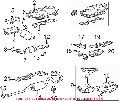 Genuine OEM Catalytic Converter Gasket for Toyota 174510A010 - Picture 3 of 3