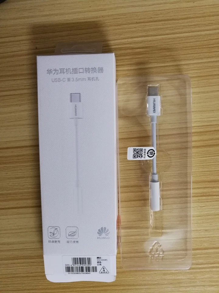 Adaptador Original Huawei CM20 USB Tipo-C 3.5 mm Jack Auricular P20 lite P Inteligente Foto 2 de 4
