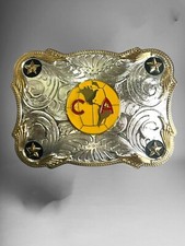 America Rodeo Western Cowboy Style Belt Buckle Hebilla Vaquera Equipo America