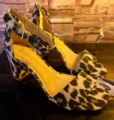 old navy leopard heels
