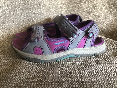 Merrell girl's purple casual/hiking/day open toe  Sandals children's  Size 1