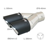 Endrohr Universal Simoni Racing Inox Doppelt SchräG-