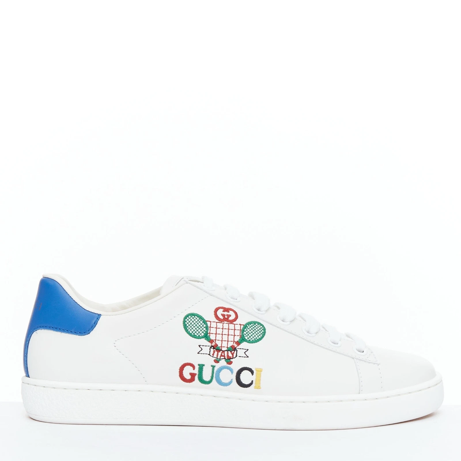 Baskets basses GUCCI Ace Tennis blanc logo brodé EU37
