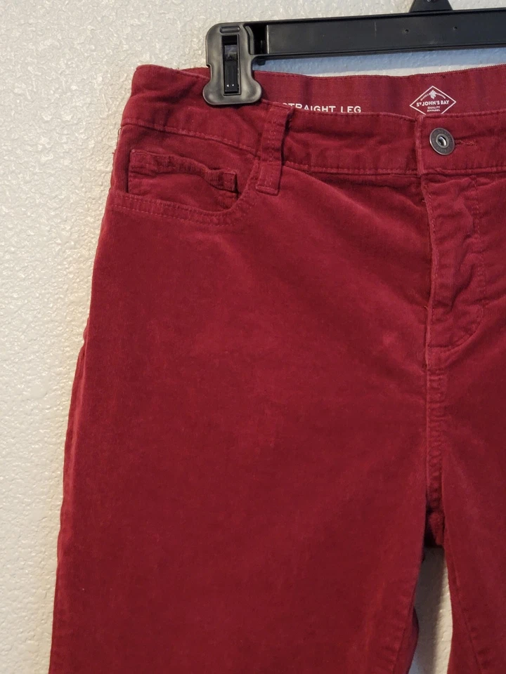 St Johns Bay Corduray Capri Pants Womens Size 12PS Straight Leg Cut Off  - Image 2 of 4