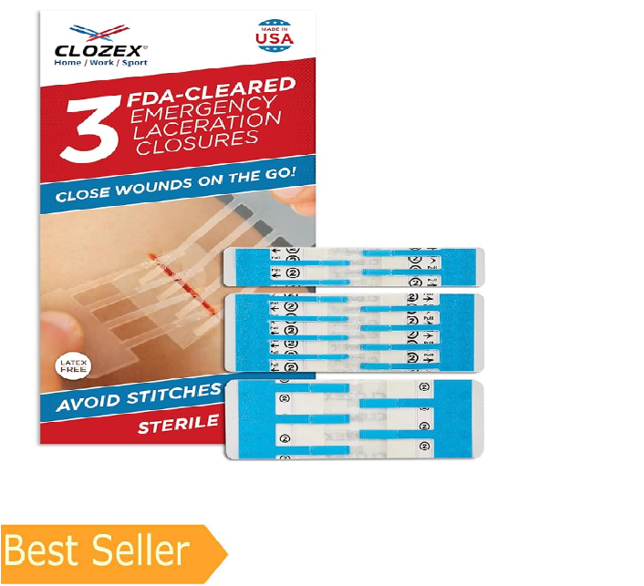 Clozex Emergency Laceration Closures - Repair Wounds Without