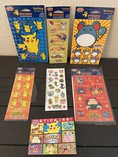 VTG 90s Pokemon Mini Sticker Book  Autocollants Sticker packs Pikachu Nintendo