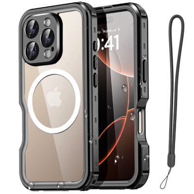 For iPhone 16 Pro Max/16 Plus Waterproof Shockproof MagSafe Magnetic Case Cover