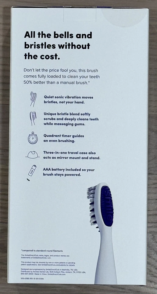 Cepillo de dientes eléctrico Smile Direct Club, estuche de viaje, batería y montaje tres en uno Foto 3 de 4