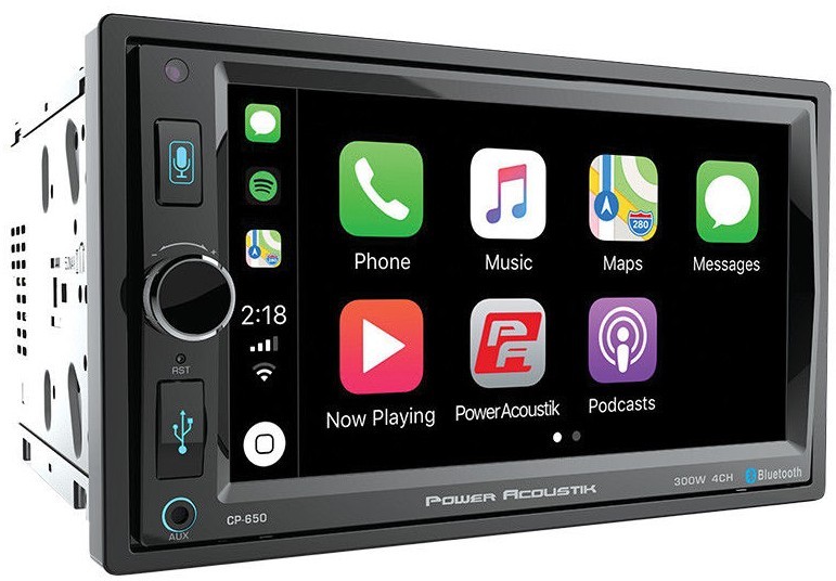 Power Acoustik CP-650 Double 2 Din MP3 Player Apple CarPlay